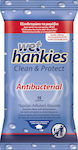 ΜΕΓΑ Wet Hankies Clean & Protect Antibacterial 15τμχ