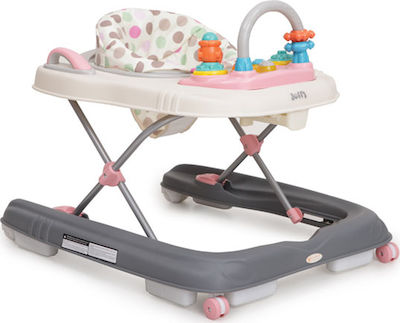 Cangaroo Dotty Baby Walker with Music for 6+ Months Pink