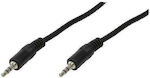 LogiLink 3.5mm male - 3.5mm male Cable Black 0.2m (CA1048)