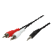 LogiLink 3.5mm Jack Cable - RCA Male Black 5m CA1043