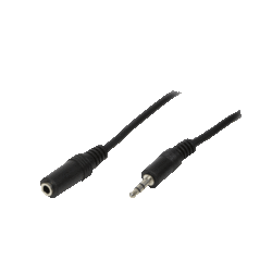 LogiLink 3.5mm male - 3.5mm female Cable Black 3m (CA1054)