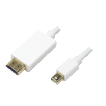 LogiLink Cable DisplayPort male - HDMI male 2m White (CV0056)