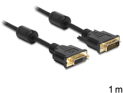 DeLock 83185 1m DVI-D male to DVI-D female Cable Black (83185)