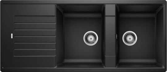 Blanco Zia 8 S 526027 Drop-In Chiuvetă din Granit Sintetic L116xW50cm Negru