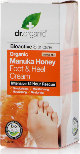 Dr.Organic Manuka Honey Ενυδατική Κρέμα για Κάλους, Σκληρύνσεις & Σκασμένες Φτέρνες 125ml