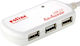 Roline Cablu Repeater 12m Cu Hub 3 Porturi Hub 4 Porturi USB 2.0 Cu Conectare USB-A Alb