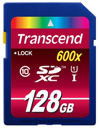 Transcend Ultimate 600x SDXC 128GB Class 10 U1 UHS-I