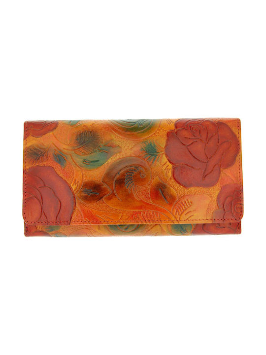 LEATHER WALLET COZY LARGE ROSE