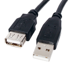 USB 2.0 Kabel USB-A-Stecker - USB-A-Buchse Schwarz 0.2m CABLE-143-0.2H CABLE-143/0.2 CABLE-143/0.2HS