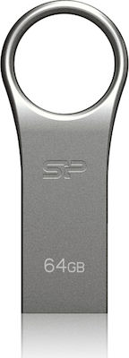 Silicon Power Firma F80 8GB USB 2.0 Stick Argint