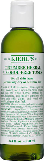 Kiehl's Cucumber Herbal Alcohol-Free Toner for Dry/ Sensit Lotion Τόνωσης Προσώπου 250ml