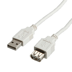Roline S3113-100 USB 2.0 USB-A male σε USB-A female Λευκό 3m