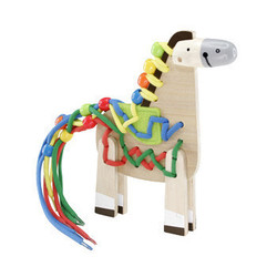 Hape Lacing Toy Αλογάκι Με Κορδόνια made of Wood for 36++ Months