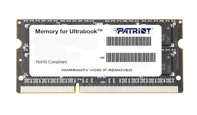 Patriot 4GB DDR3 RAM με Ταχύτητα 1600 για Laptop