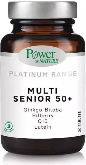 Power Of Nature Platinum Range Multi Senior 50+ Πολυβιταμίνη για Ενέργεια 30 ταμπλέτες