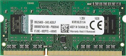 Kingston 4GB DDR3 RAM με Ταχύτητα 1600 για Laptop
