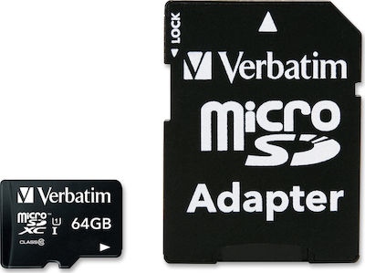 Verbatim Premium microSDXC 64GB Klasse 10 U1 UHS-I mit Adapter