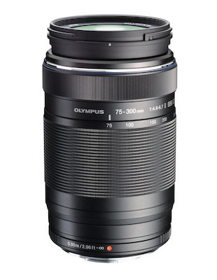 Olympus Crop Camera Lens M.Zuiko Digital ED 75-300mm 1:4.8-6.7 II Tele Zoom for Micro Four Thirds (MFT) Mount Black