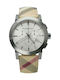 Burberry Watch Chronograph with Beige / Beige Leather Strap