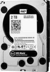 Western Digital Black 2TB HDD Σκληρός Δίσκος 3.5" SATA III 7200rpm με 64MB Cache για Desktop