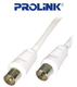 Prolink PL252GW Cablu Antenă Coaxial de sex masculin - Coaxial de sex feminin Alb 1.5m (PL252GW-0150)