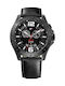 Tommy Hilfiger Watch Chronograph Battery with Black Leather Strap