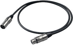 Proel BULK250LU10 Cable XLR Male - XLR Female Black 10m BULK250LU10