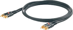 Proel Assembled Cable 2x RCA male - 2x RCA male 1.5m (CHLP250LU15)