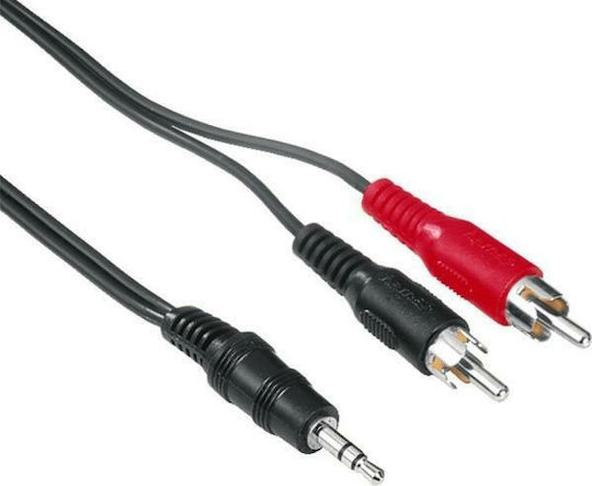 HAMA Καλώδιο 3,5 мм мъжки - RCA мъжки Черен 2м (00048913)