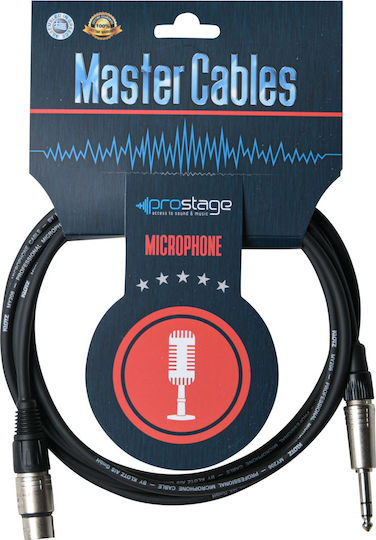 Prostage FTS-01 Kabel XLR-Buchse - 6,3mm Stecker Schwarz 1m FTS-01
