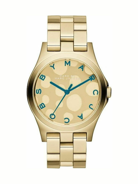 Marc Jacobs Henry Дамски Часовник Кварцов със Златна Метална Верижка
