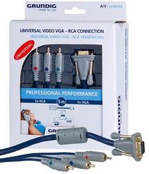 Grundig Cable VGA male - 3x RCA male 5m (42166672)