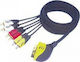 D&S Cable Scart male - Component male / Composite male 1.5m Blue APV1014-Z 1.5m