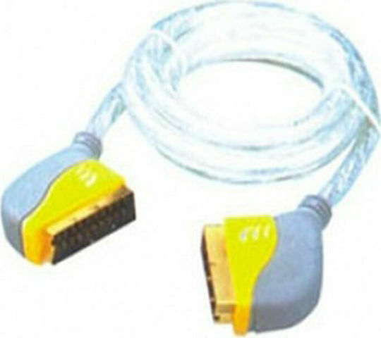 D&S Cable Scart male - Scart male 3m White A8005-12 3m