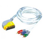 D&S Cable Scart male - Composite male 1.5m White A8024-12 1.5m