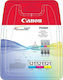 Canon CLI-521 Original Pack of 3 InkJet Printer...