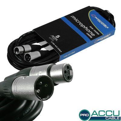 Accu-Cable AC-PRO-XMXF/5 Cablu XLR de sex masculin - XLR de sex feminin Negru 5m (AC-PRO-XMXF/5)