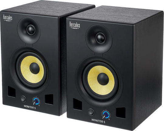 Hercules Monitor 5 Ηχεία Studio Monitor 5" 160W (Ζεύγος) Μαύρα