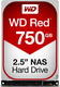 Western Digital Red NAS 2.5" 750GB HDD Festplatte 2.5" SATA III IntelliPowerUmdrehungen pro Minute mit 16MB Cache WD7500BFCX