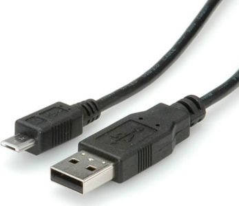 Roline S3151-400 Редовен USB 2.0 до микро USB кабел Черно 0.8м (S3151-400) 1бр