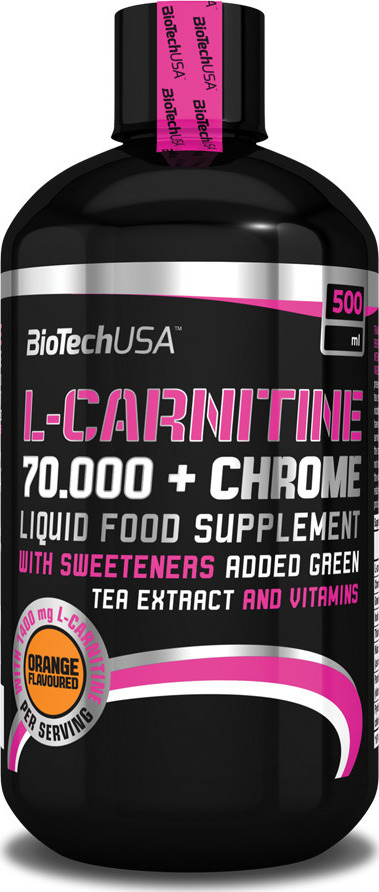 Biotech USA L-Carnitine+Chrome 70.000 500ml Πορτοκάλι - Skroutz.gr