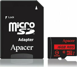 Apacer microSDHC 16GB Class 10 U1 UHS-I με αντάπτορα
