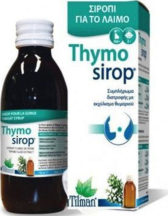 Tilman Thymo Σιρόπι για Παιδιά & Ενήλικες για Παραγωγικό Βήχα Χωρίς Ζάχαρη & Γλουτένη 150ml 55gr
