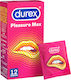 Durex Prezervative Pleasuremax 12 buc 56mm cu striații