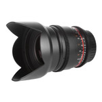 Samyang Crop Фотообектив 16mm T2.2 ED AS UMC CS VDSLR Широк ъгъл за Канон EF Монтаж Black