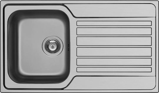 Maidtec Fedra 1B 1D 100185301 Drop-In Spüle Inox Satiniert B86xT50cm Silber