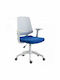 Zita Plus BS1150-W Office Chair with Arms White/Blue
