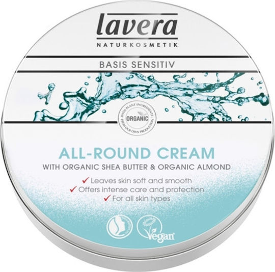 Lavera Basis Sensitiv Feuchtigkeitsspendende Creme Körperpflege für Trockene Haut 150ml