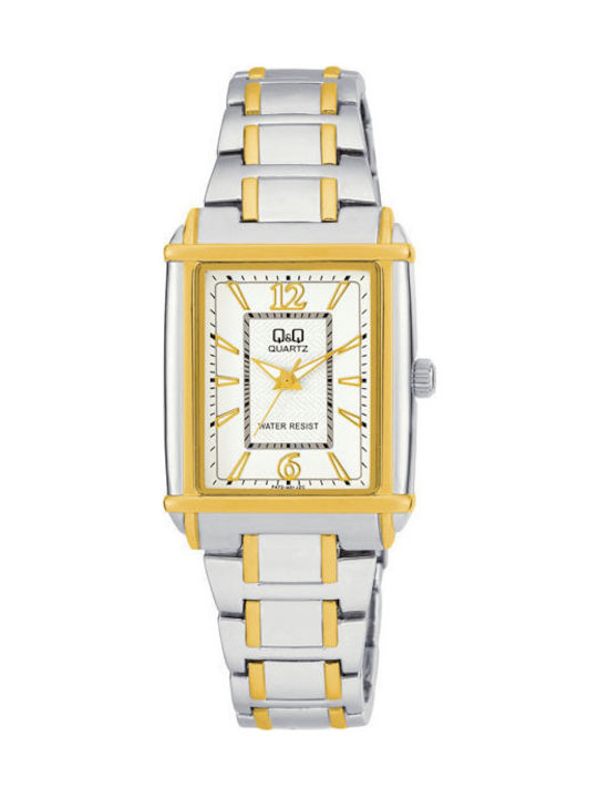 Q&Q Uhr mit Gold Metallarmband F472J401