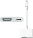 Apple MD826 Μετατροπέας Lightning male σε HDMI / Lightning female Λευκό